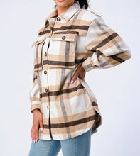 Load image into Gallery viewer, Brown &amp; Caramel Plaid Shacket
